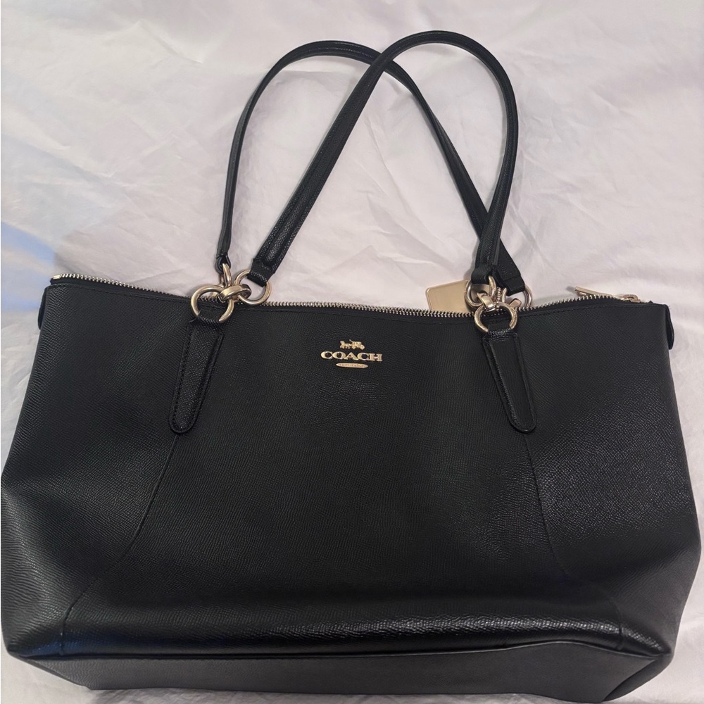 Coach Black Leather Tote